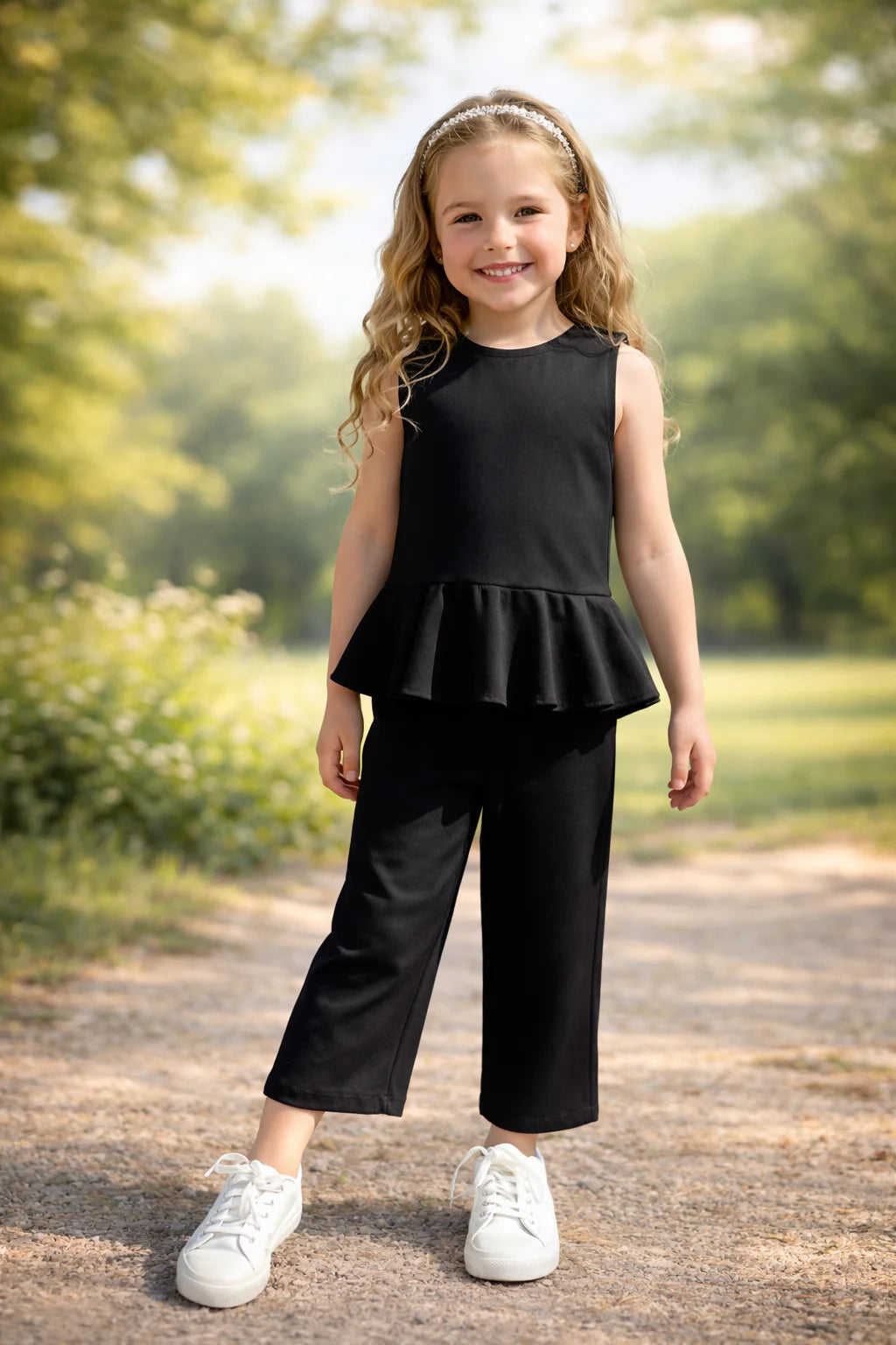 Peplum top and Trouser sets