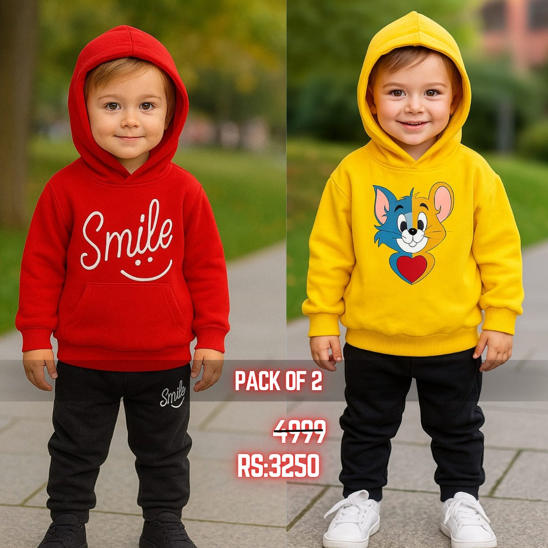 Pack Of 2 Hoodie Set + Trouser