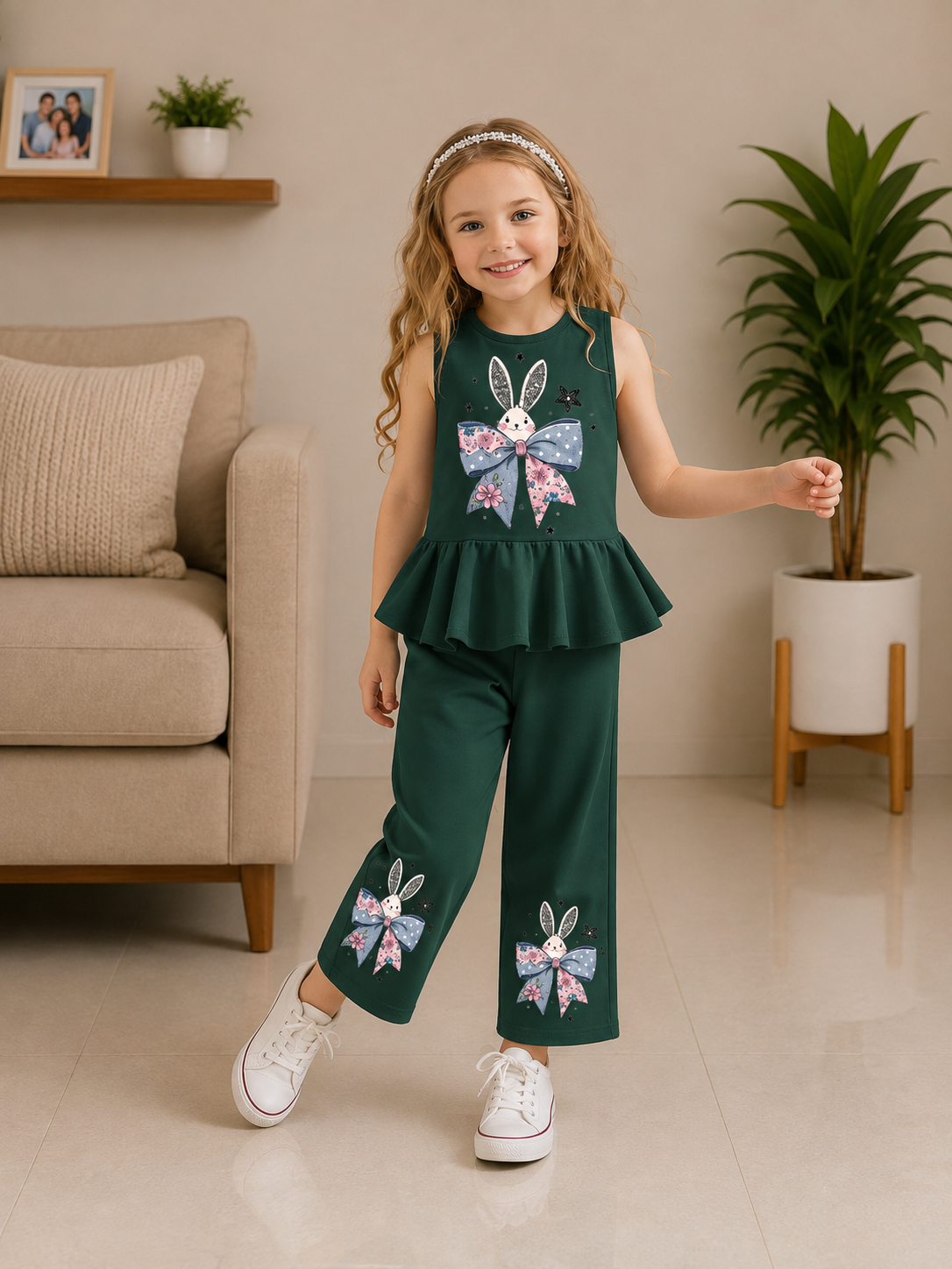 Peplum Printed Kids Wear