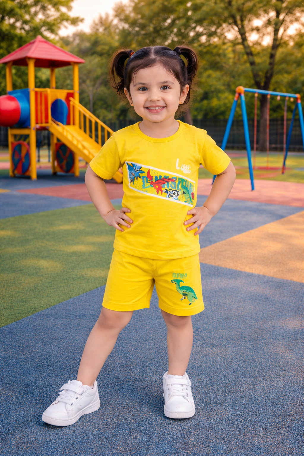 Kids Summer Outfit – Soft Cotton T-Shirt & Shorts Set for Boys