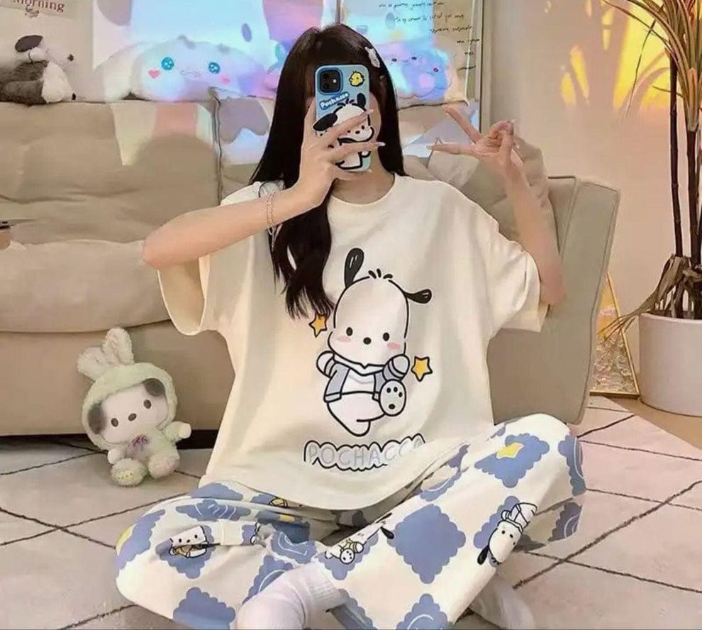 CUTE POCHACCO PRINTED CASUAL WEAR