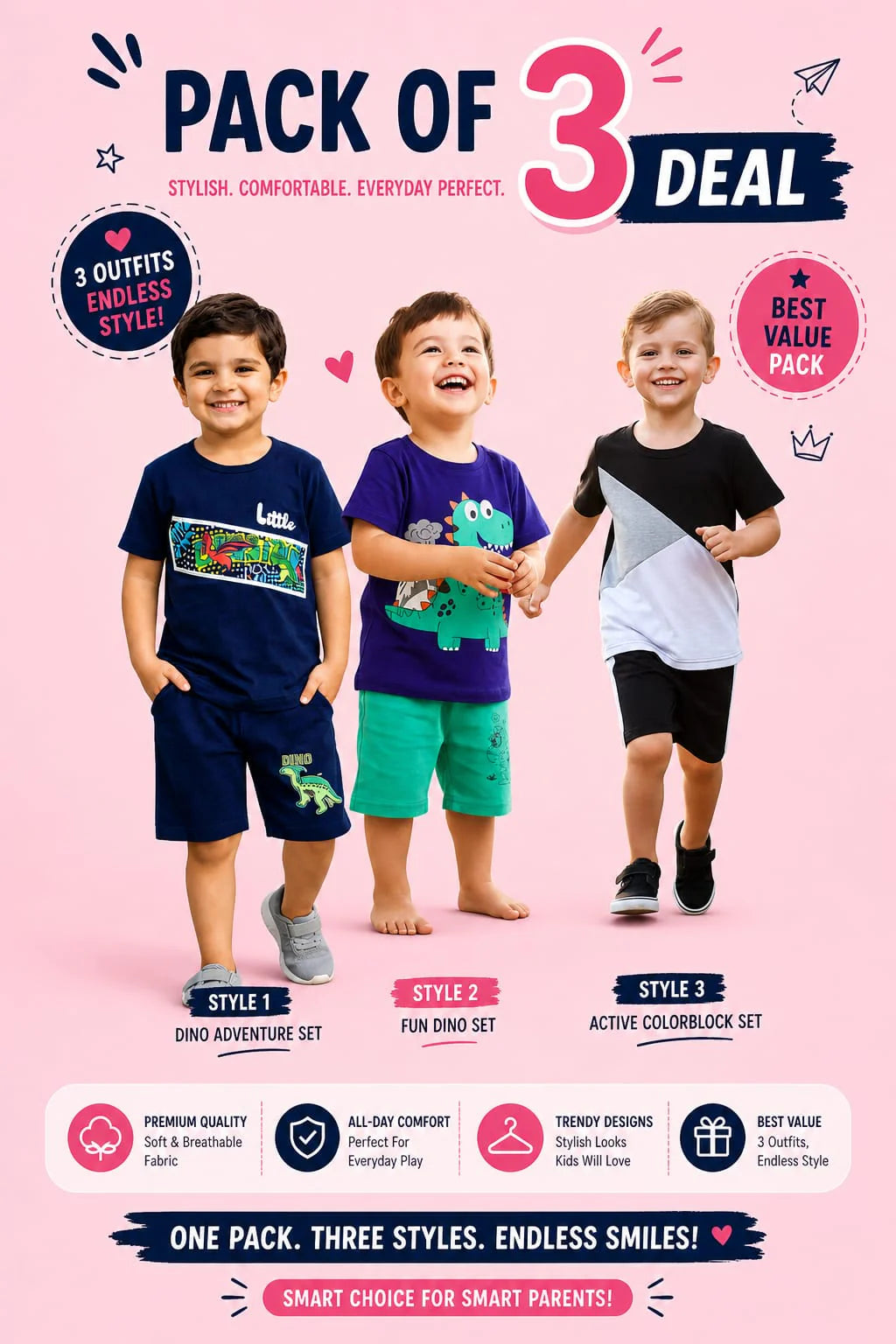 Easy Style Pack Of 3 ( Deal )