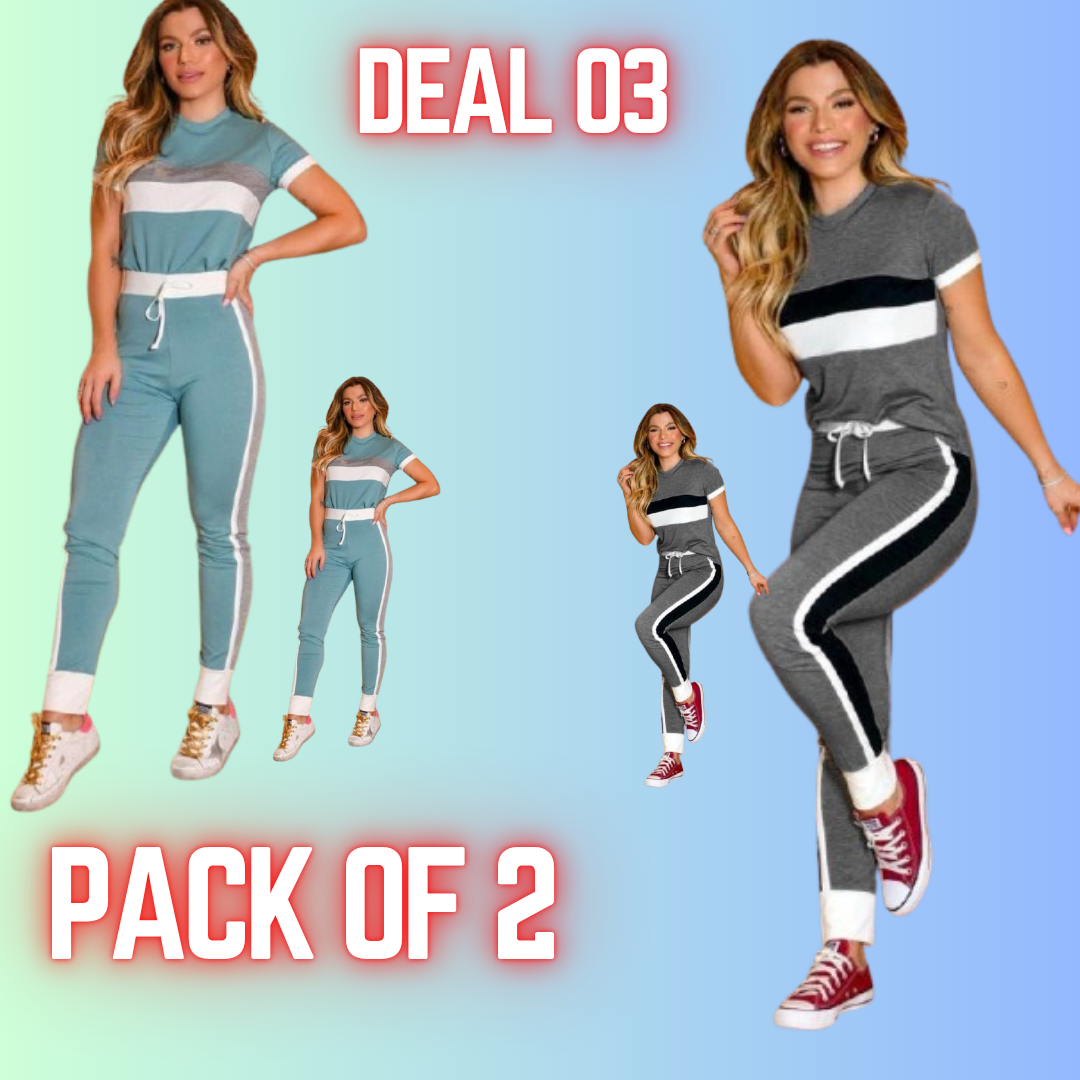 Deal 03 pack Of 02 Laides tracksuit