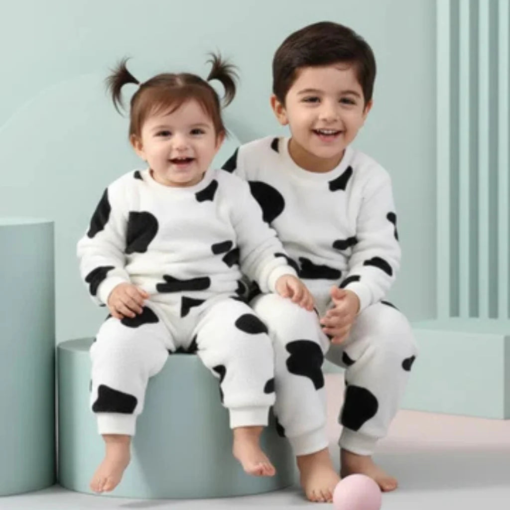 Kids Black & White Winter Wear Outfit