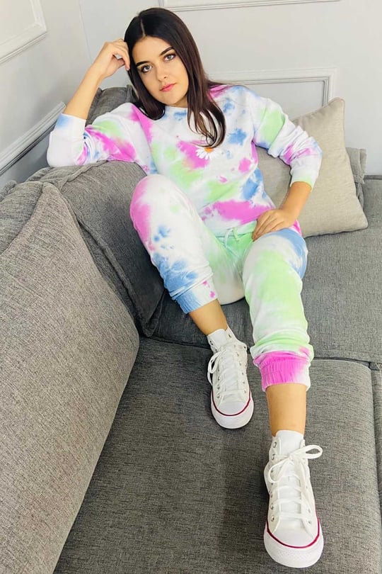 TIE & DYE TRACKSUIT SWEATSHIRT & TROUSER FOR WINTER DOUBLE FLEECE TRACKSUIT