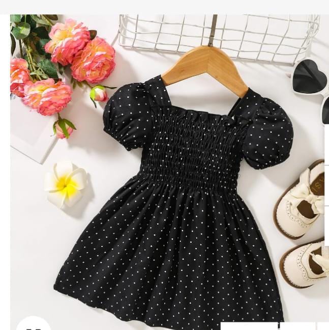 Puff Sleeve Girls' Dress