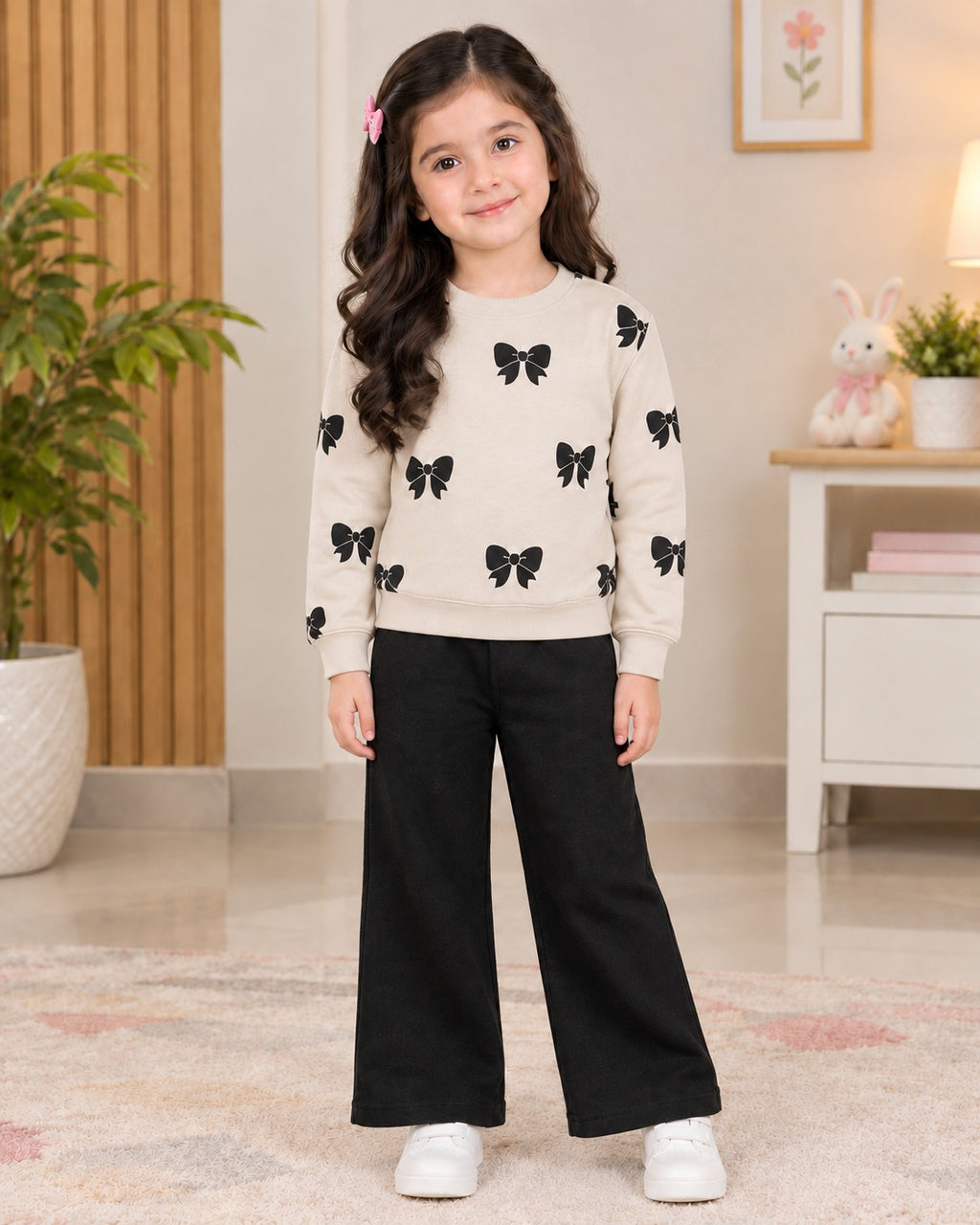 Cute Urban Flutter Bow Kidswear
