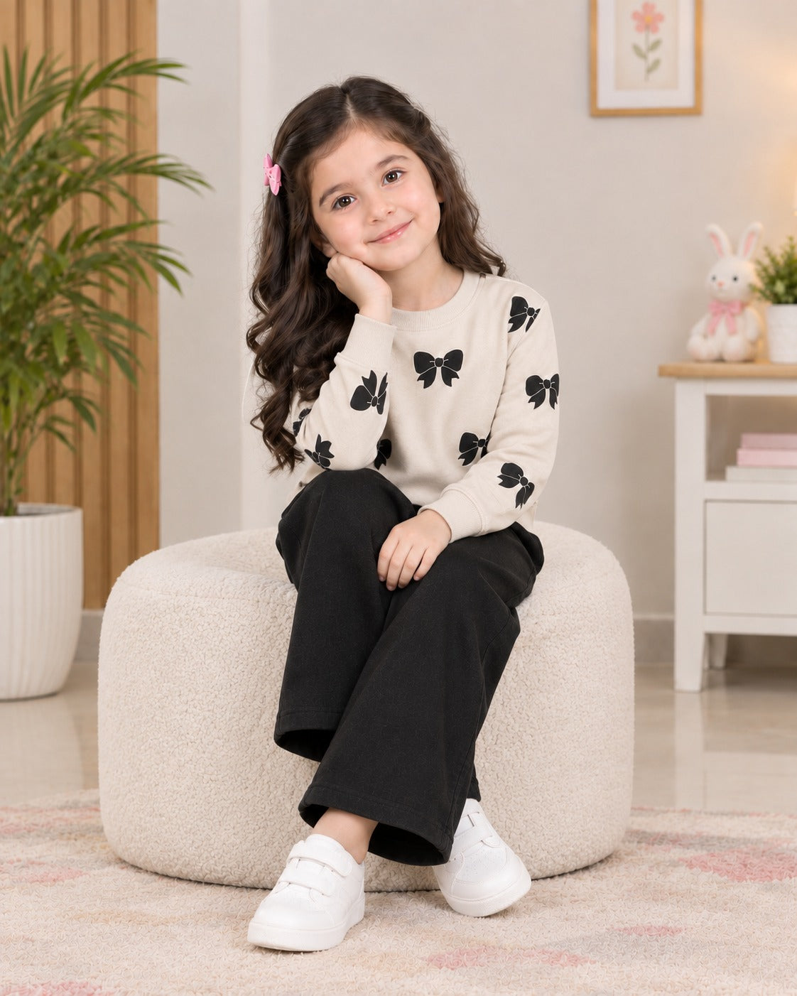 Cute Urban Flutter Bow Kidswear