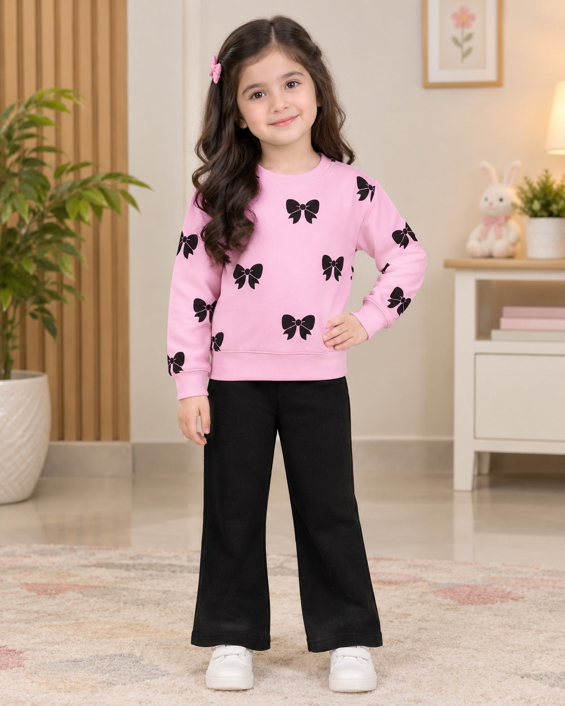 Pink Cute Urban Flutter Kidswear