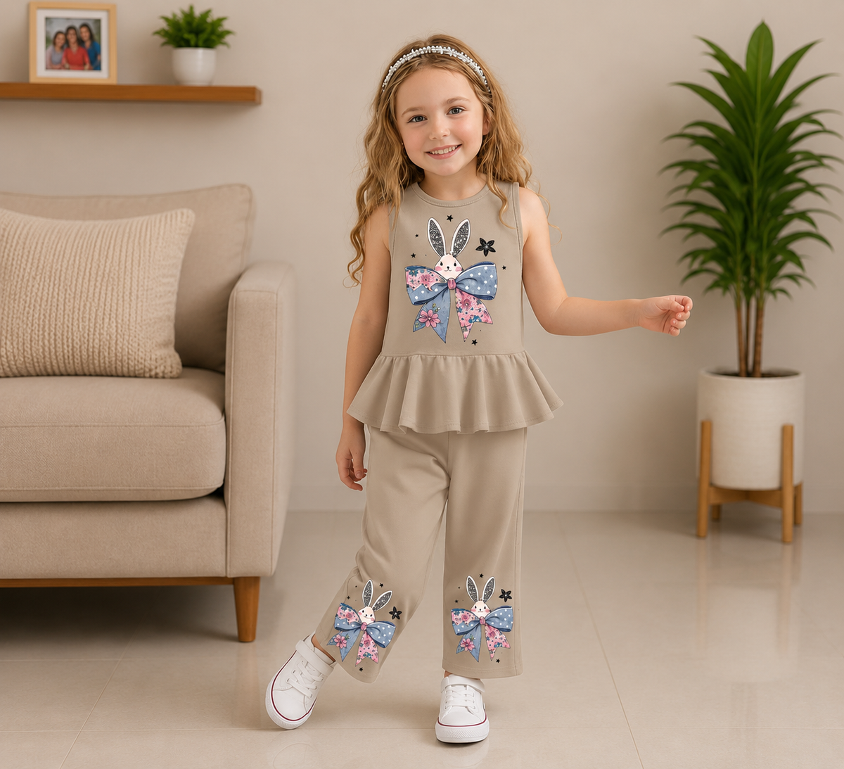 Peplum Printed Kids Wear