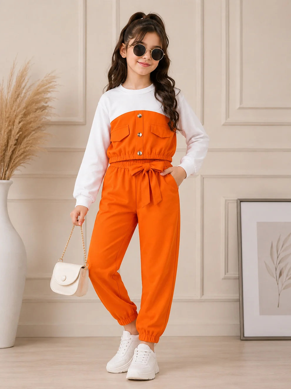 Two Color Tone Button Kidswear