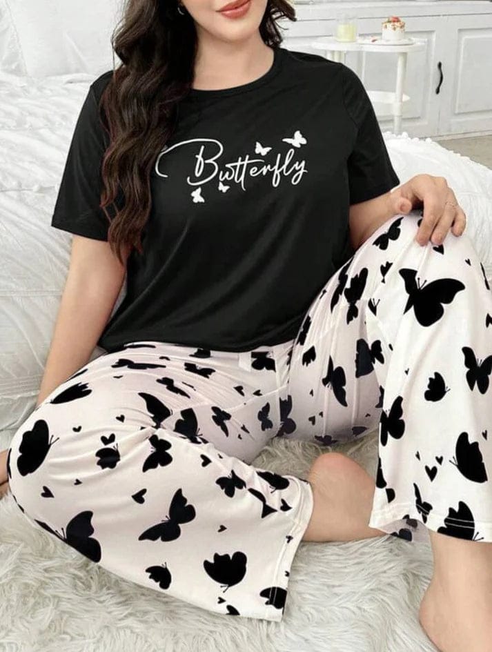 Butter Fly Printed Nightsuit