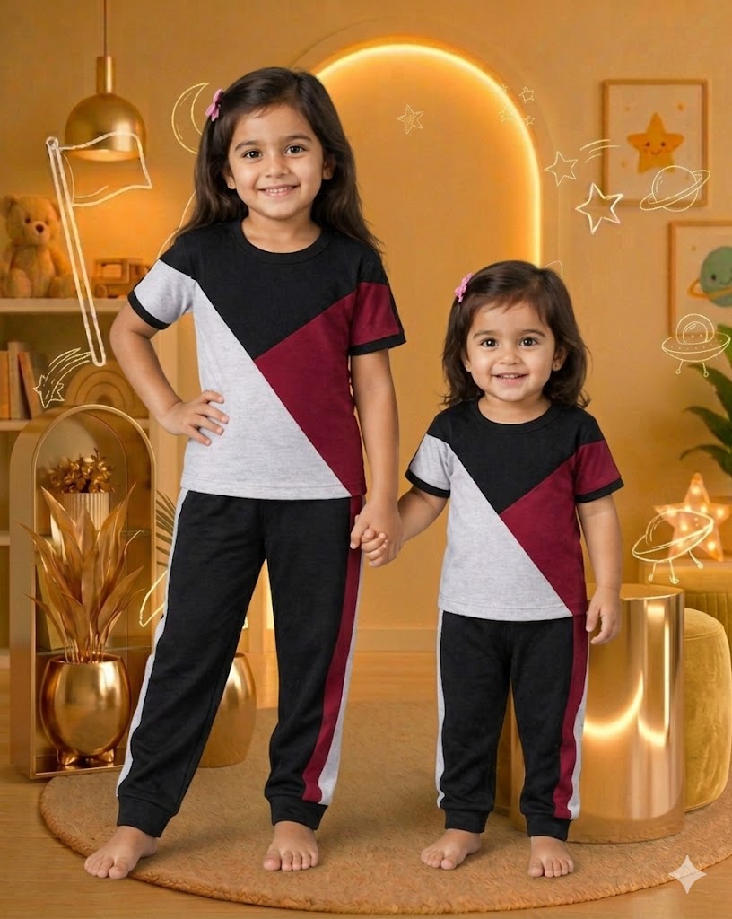 Maroon Tri Pannel Co ORD Set