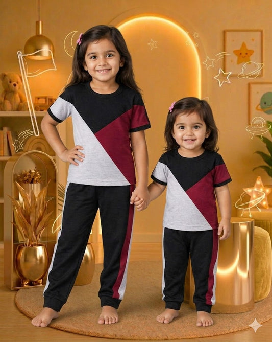 Maroon Tri Pannel Co ORD Set