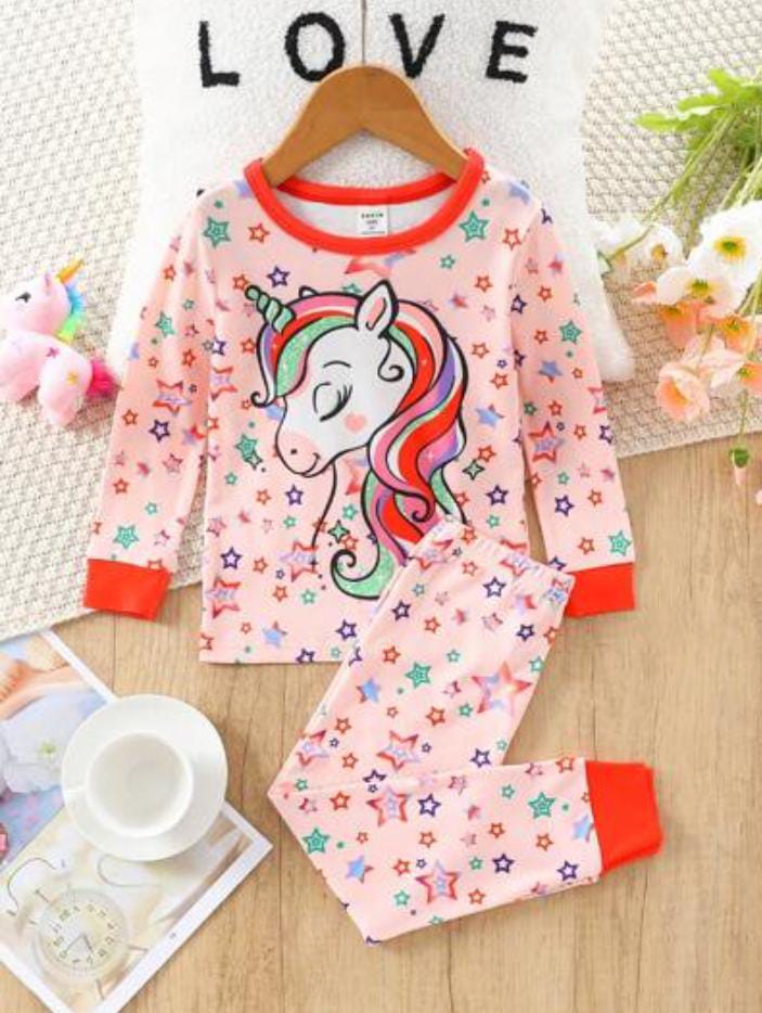 Red Unicorn kids nights suit